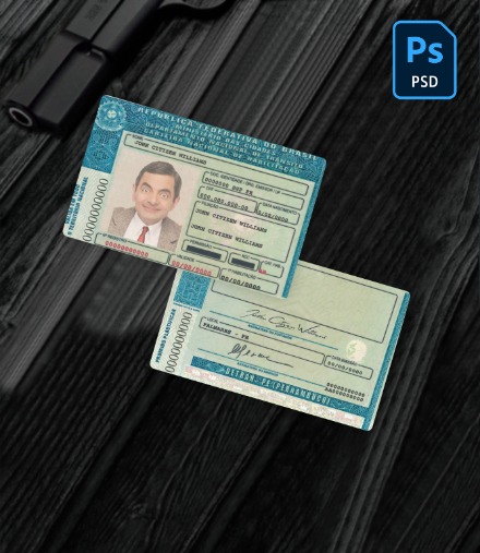 Brazil (Detran-Pe, Pernambuco) driving license PSD